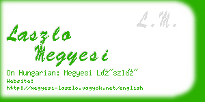 laszlo megyesi business card